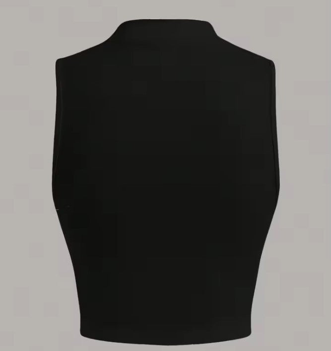 Casual Mock Neck Sleeveless Tank Top for Women