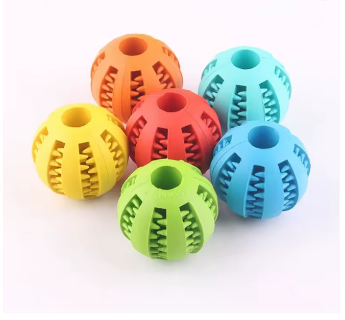 Natural Rubber Dog Leaking Ball Toy – Chew & Play