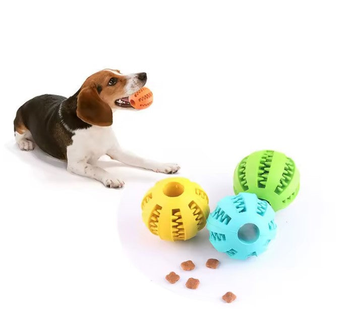 Natural Rubber Dog Leaking Ball Toy – Chew & Play
