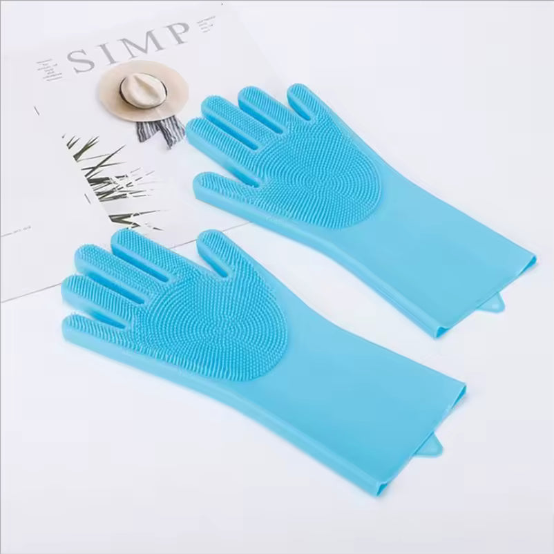 Scrub brush Teddy silicone bath gloves