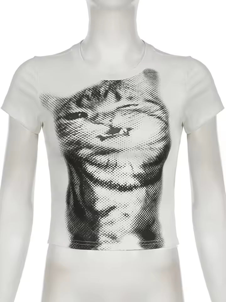 Women’s Harajuku Animal Print Crop Top