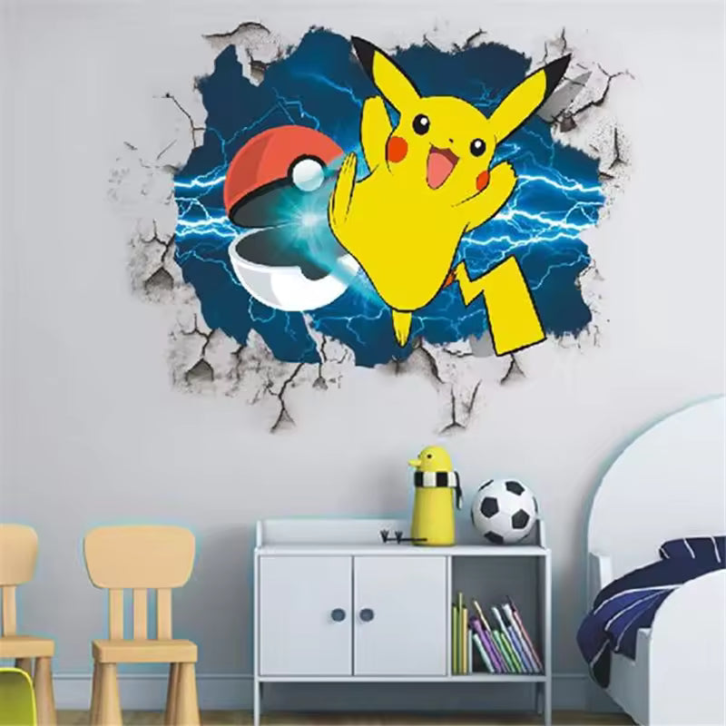Cartoon Pikachu Wall Stickers