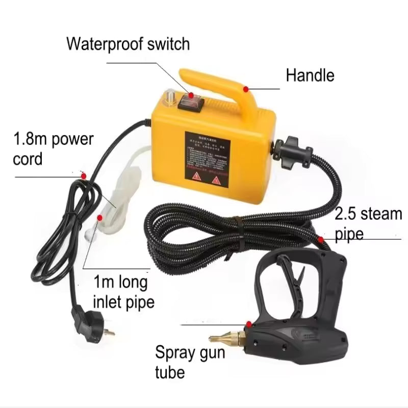 High Temp 2600W Steam Cleaner 220V Portable Pressure Washer