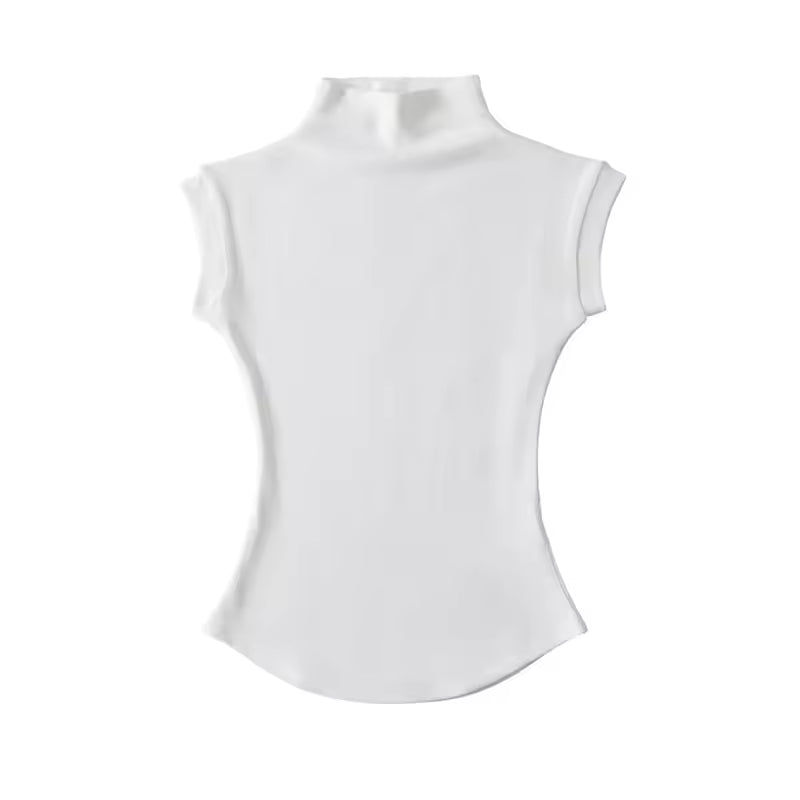 Women Summer Turtleneck Sleeveless