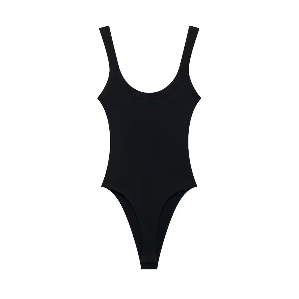 TRZA-Skinny Ribbed Bodysuits for Women