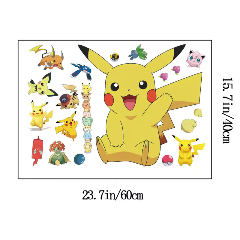 Cartoon Pikachu Wall Stickers