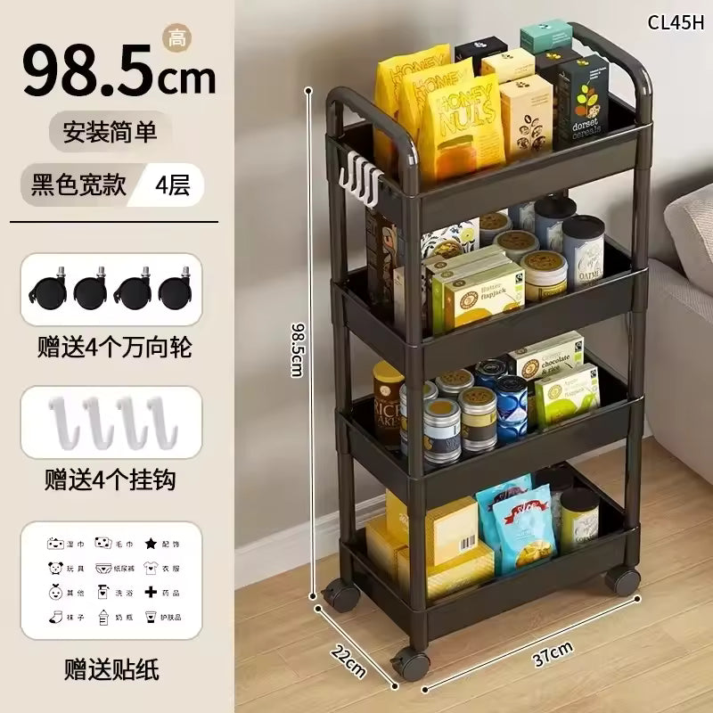 Household Multi-layer Small Cart Storage Rack