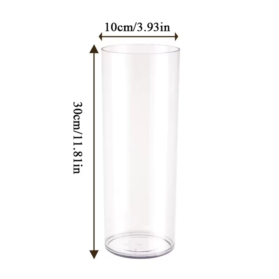 Acrylic Clear Cylinder Flower Vase