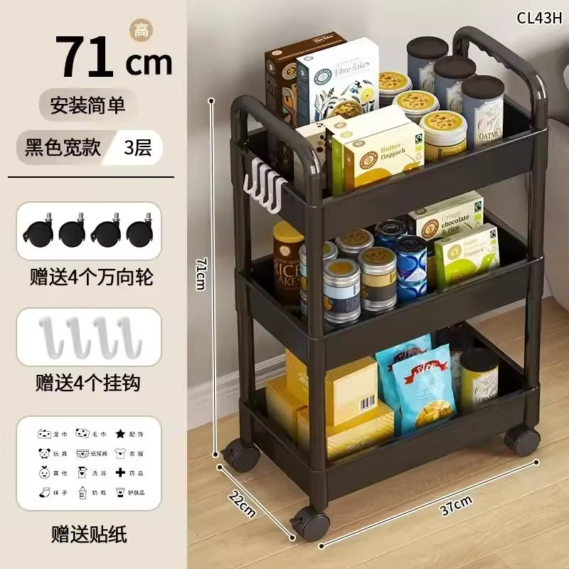 Household Multi-layer Small Cart Storage Rack