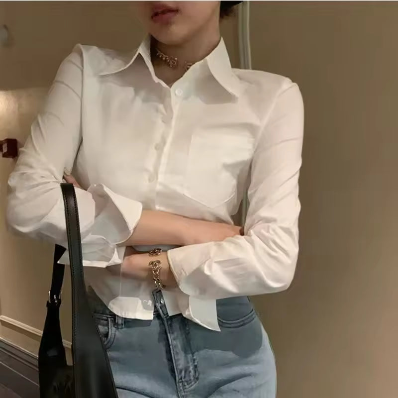 Women’s White Chiffon Blouse