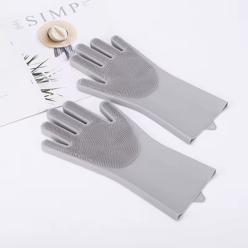 Scrub brush Teddy silicone bath gloves