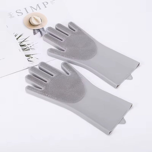 Scrub brush Teddy silicone bath gloves