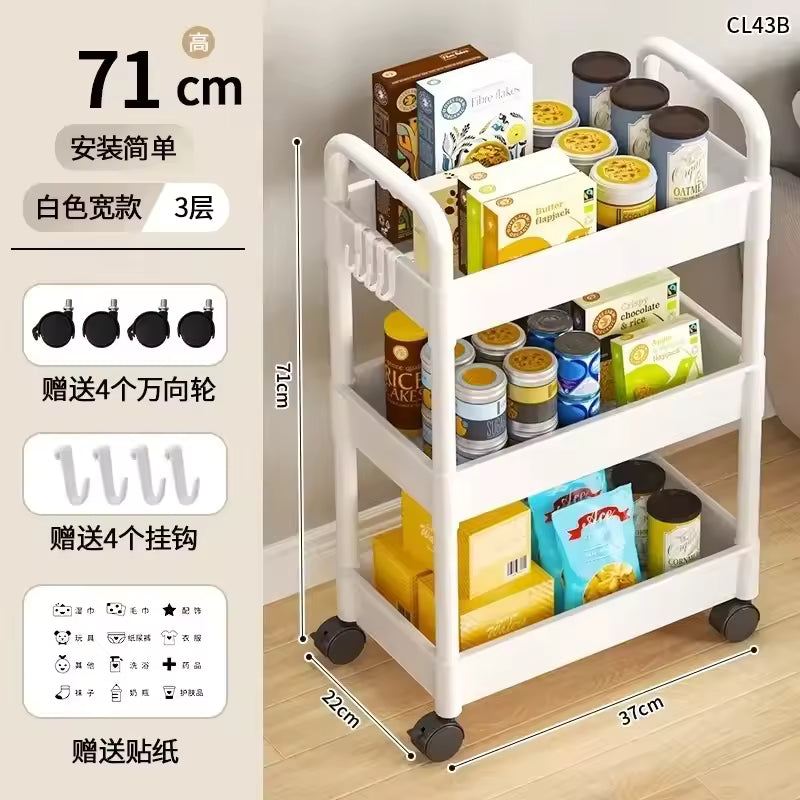 Household Multi-layer Small Cart Storage Rack