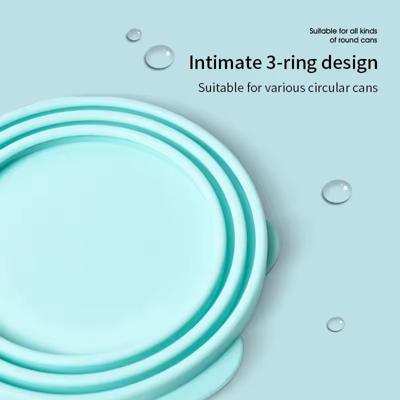 Silicone Dog Cat Canned Lid 2-in-1Food Sealer Spoon