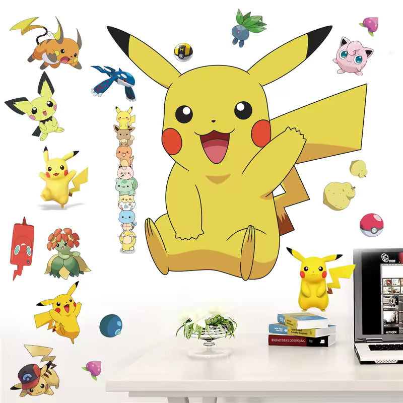 Cartoon Pikachu Wall Stickers