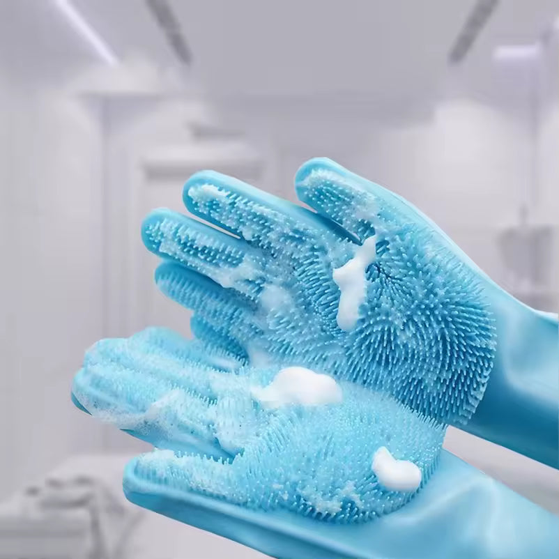 Scrub brush Teddy silicone bath gloves