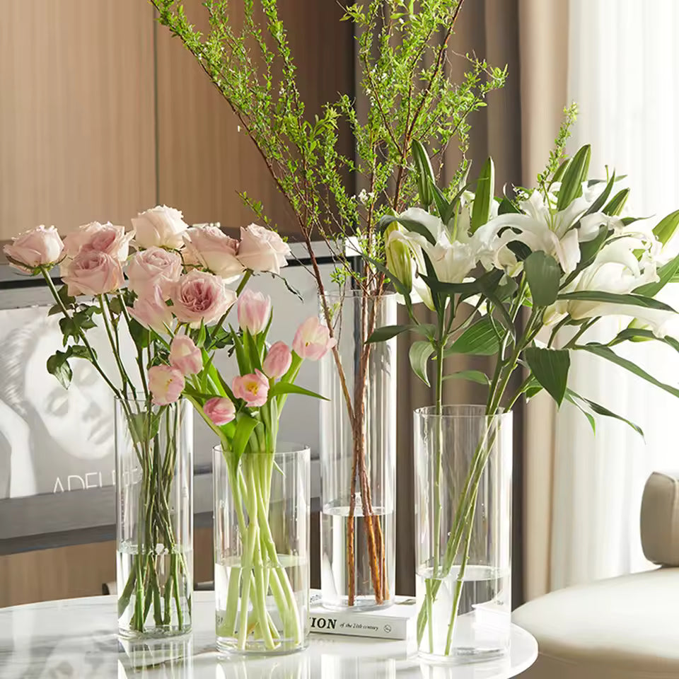 Acrylic Clear Cylinder Flower Vase