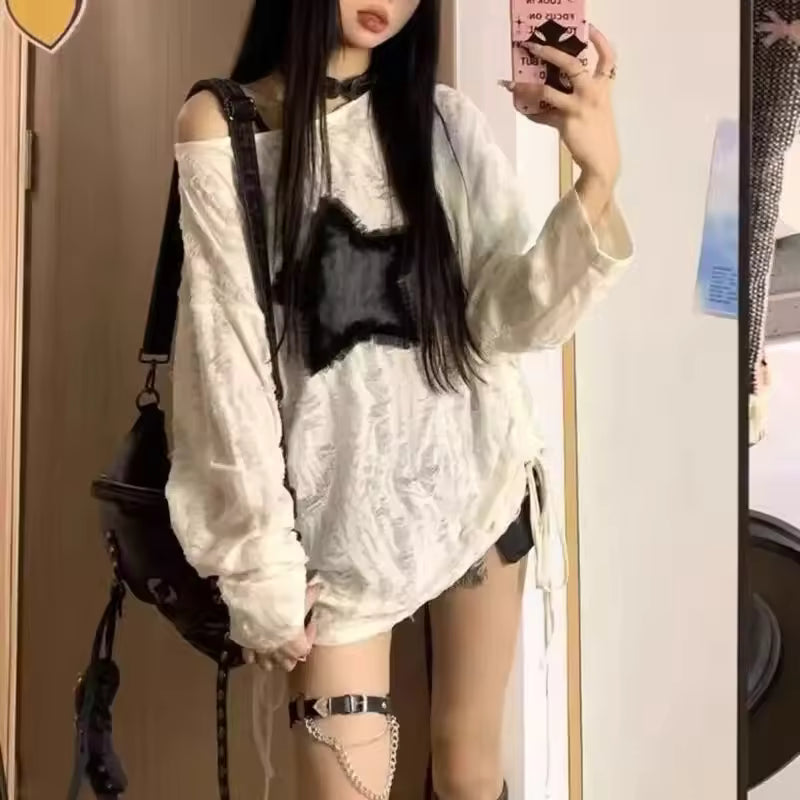 Women’s Y2K Star Print Oversized T-Shirt