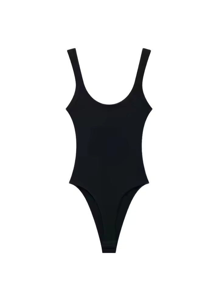TRZA-Skinny Ribbed Bodysuits for Women
