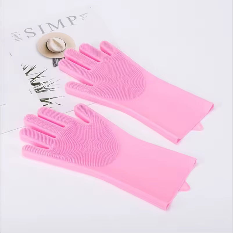 Scrub brush Teddy silicone bath gloves