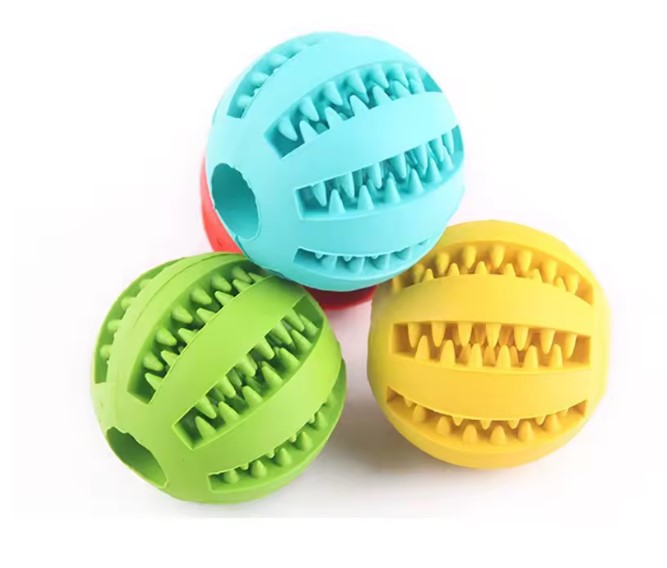 Natural Rubber Dog Leaking Ball Toy – Chew & Play
