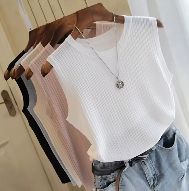Women’s Summer Sleeveless Knitted Blouse