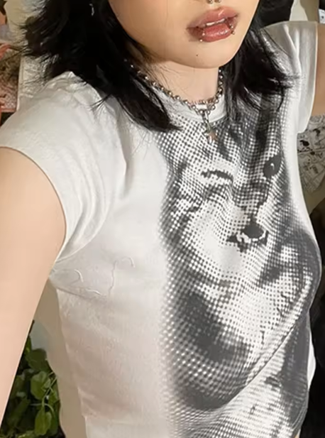 Women’s Harajuku Animal Print Crop Top