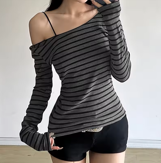 Women’s Striped Long Sleeve Top