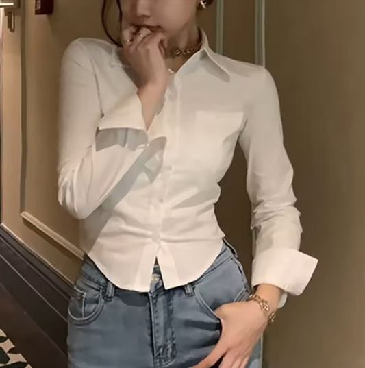 Women’s White Chiffon Blouse