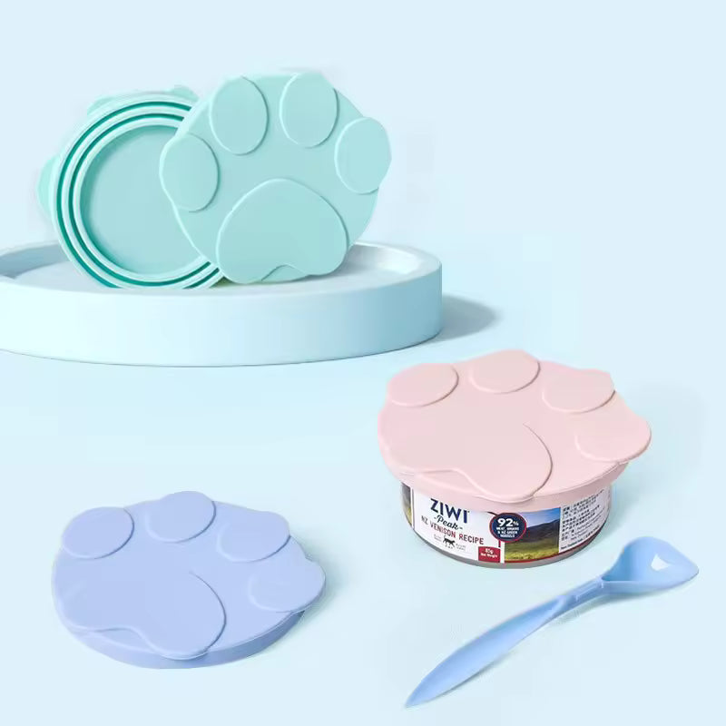 Silicone Dog Cat Canned Lid 2-in-1Food Sealer Spoon